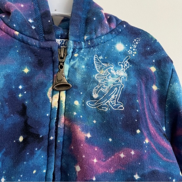 Disney Parks 2017 Galaxy Full Zip Hoodie Blue and Purple-Girls Size XXS - Picture 2 of 7